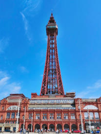 The illuminated Blackpool Tower at Night
